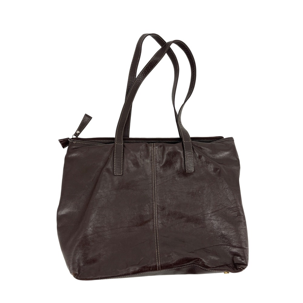 Claudia Firenze Brown Italian Vintage Leather Horsebit Tassel Tote Shoulder Bag - Picture 2 of 7